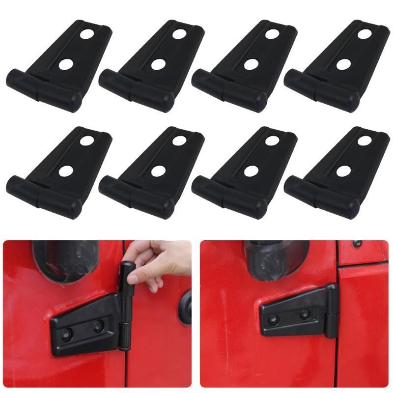 8 Pack Door Protector Trim Hinge Covers for Jeep-Wrangler 2/4-Door Accessories