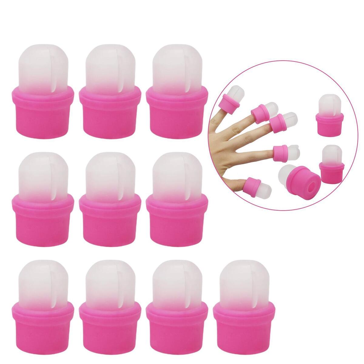 10 Pcs Plastic Nail Polish Remover Clips Soak Off Caps