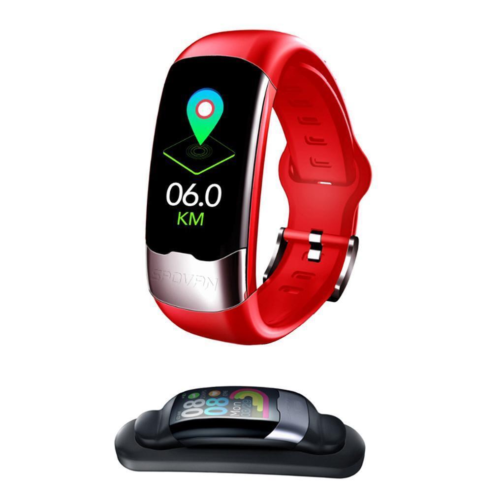 Watch ECG PPG HRV  Oxygen Monitor Waterproof IP68 Red