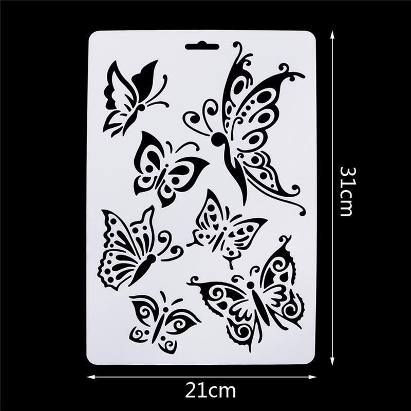 Layering Stencils Album Scrapbooking Drawing Painting Template Paper DIY Mould