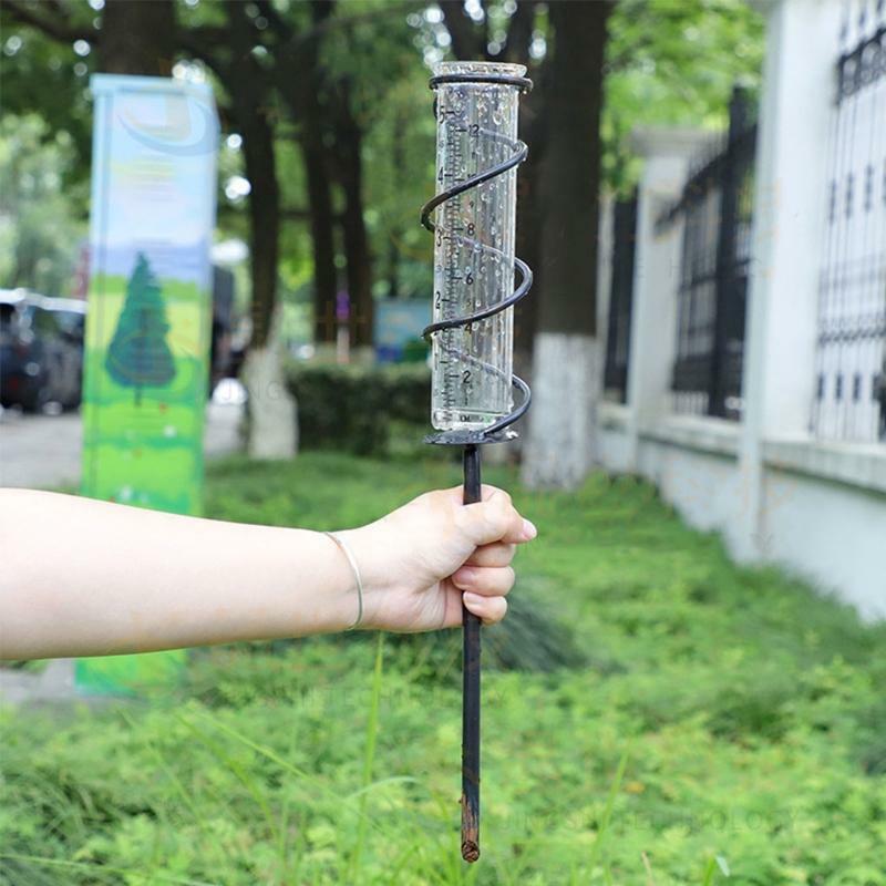 Rain Gauge Outdoor S piral Rain Gauge Garden Outdoor Water Gauge Rainfall Test