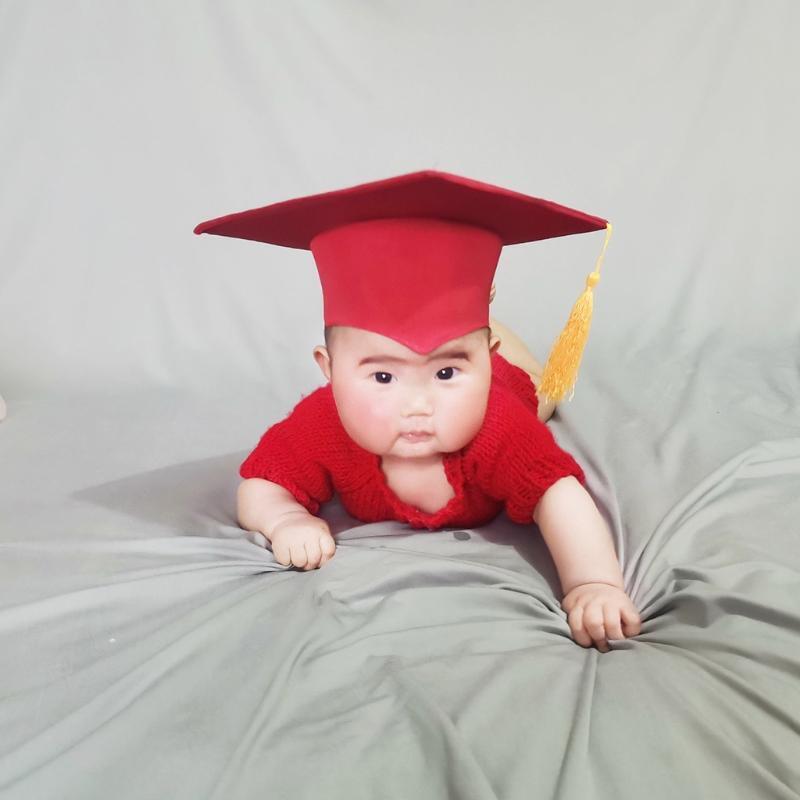 Newborn Baby Photography Props Graduation Cap for Infants Children Preschool Day