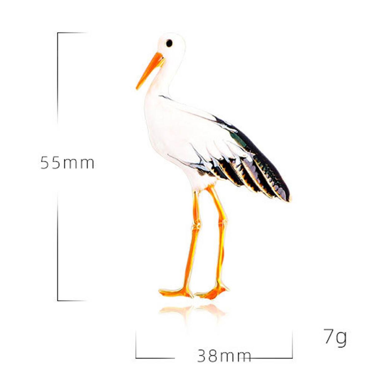 Crane  Brooch  Accessories Unique Jewelry for Business suits Hat