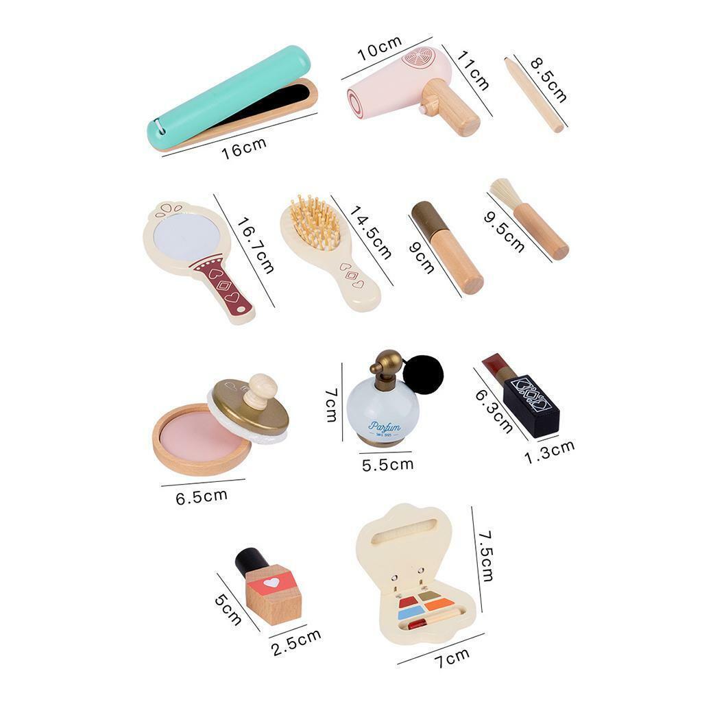 Salon Makeup Kit  Toddler  Polish Comb Wooden Cosmetic