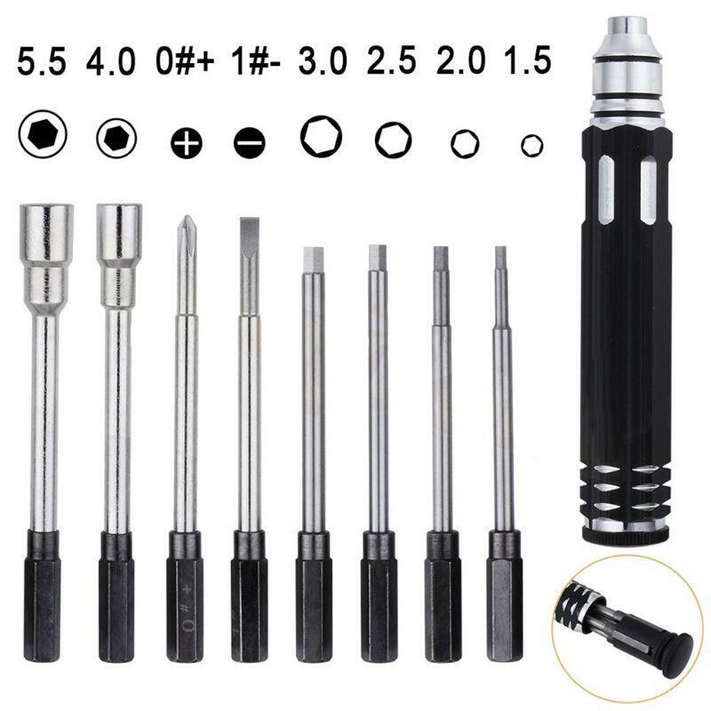 Multifunctional 8 in 1 Screwdriver Set RC Repair Tool Kit for RC Car Drone Plane
