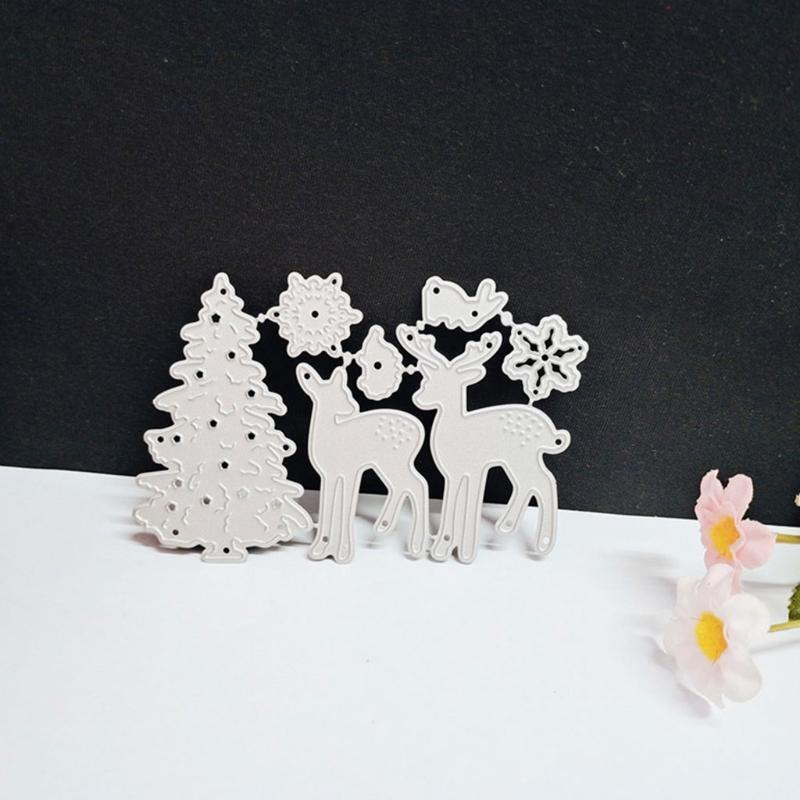 Christmas Tree Deer DIY Scrapbooking Carbon Steel Cutting Dies Photo Album Cards