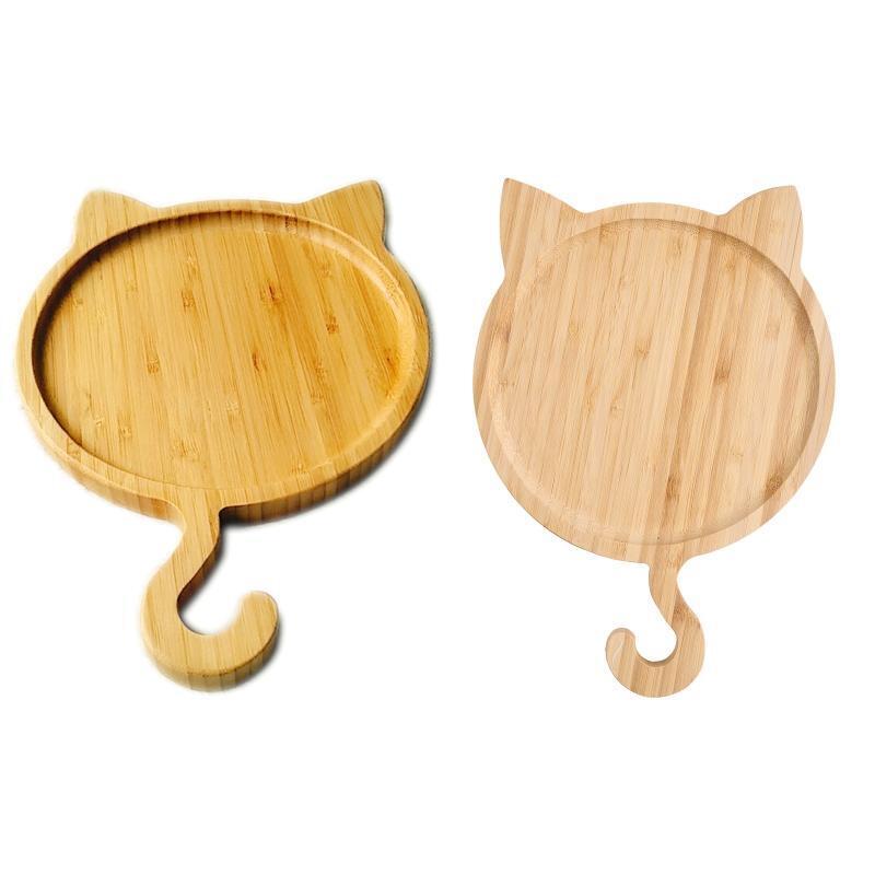 Wood Storage Tray Tea Dessert Dinner Breads Fruit Snack Food Display Dishes Tray