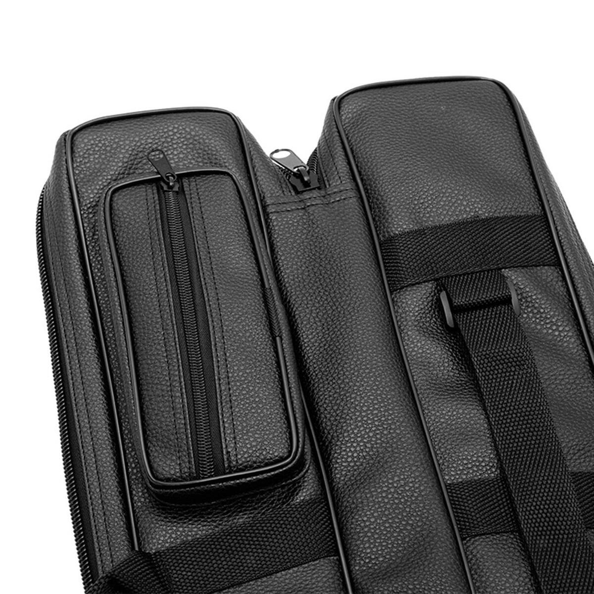 Premium Bamboo Flute Bag with Handle Adjustable Storage Case PU Leather Carrying