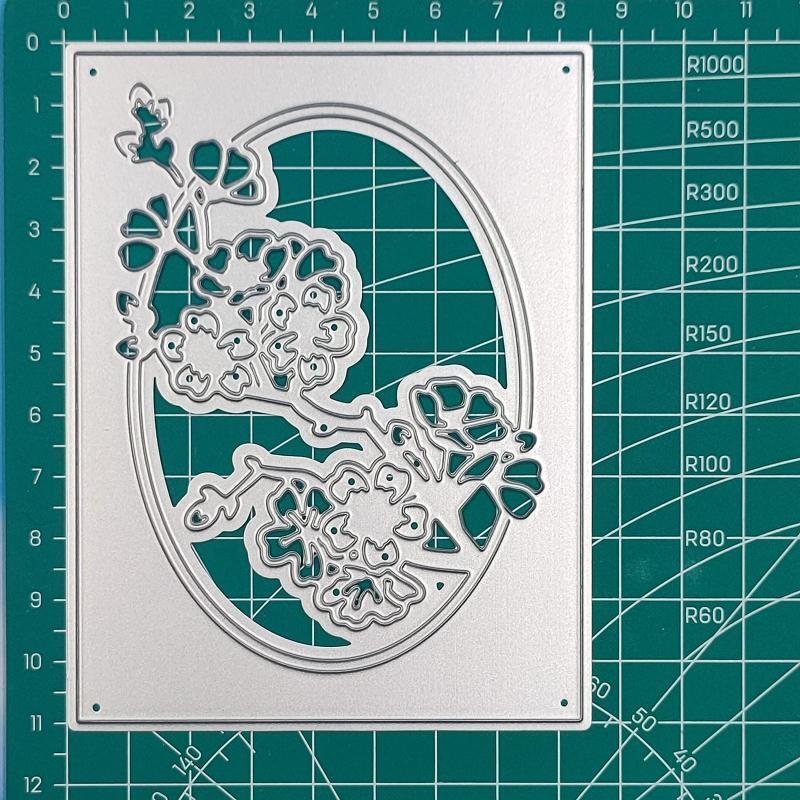 Hollow Oval Egg Metal Cutting Dies Photo Album Family Together Party Diary