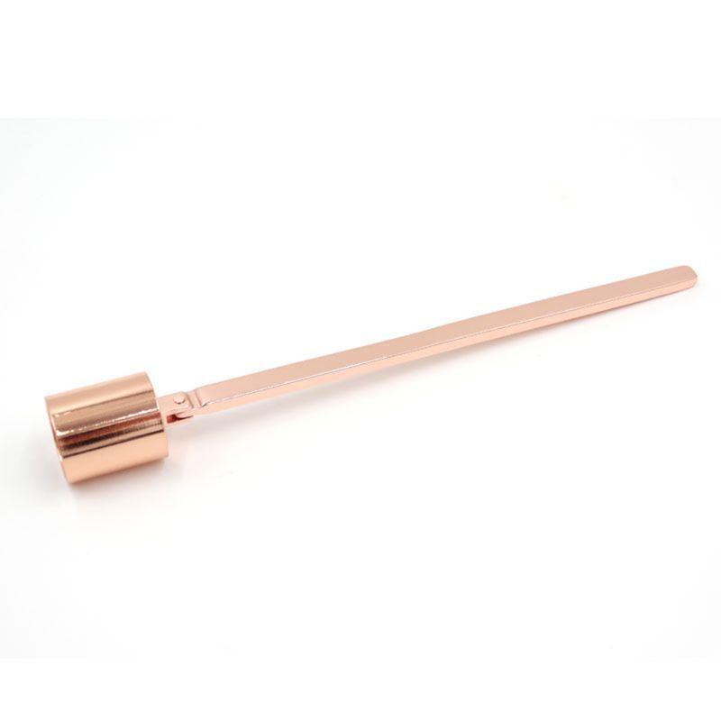 16CM Stainless Steel Straight Tube Cylinder Shaped Candle Snuffer Metallic Rose