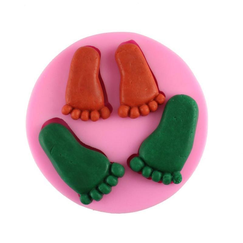 Chocolate Mould Baby Feet Shape Silicone Material Perfect Gift for Baking Lovers