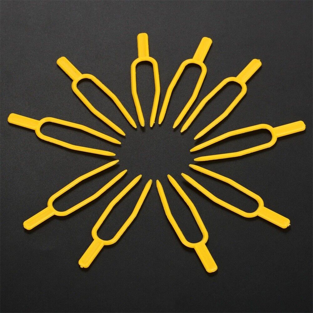 Plastic Garden Plant Clips Fasteners Greenhouse Fixture Fixing Clamp Fork 100X