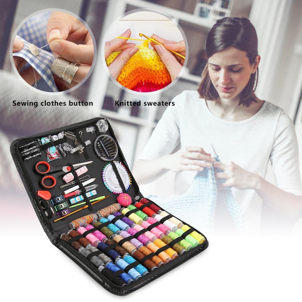 183pcs DIY Multi-function Threads Sewing Box for Hand Quilting Stitching