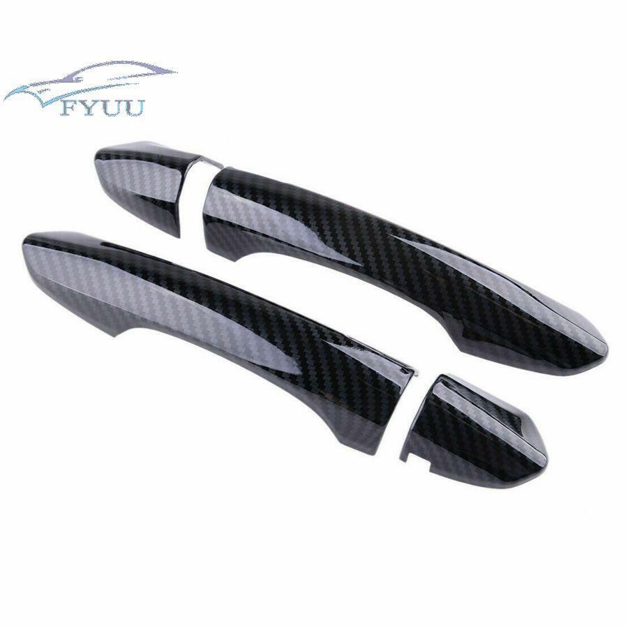 8PCS Carbon Fiber Look Smart Door Handle Cover Trim For Ford Fusion Mondeo 13-19