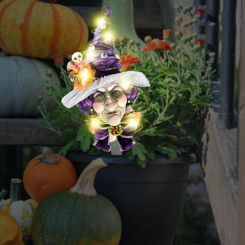 Halloween Witch Floor Inserts Halloween Acrylic Decorations Easy to Decorate