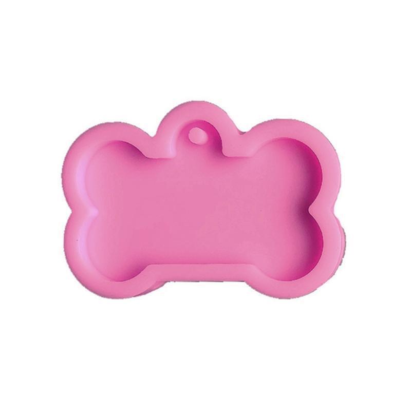 Hanging Tag Pendant Silicone Mold Dog Bones Love Heart Round Oval Keychain Mold