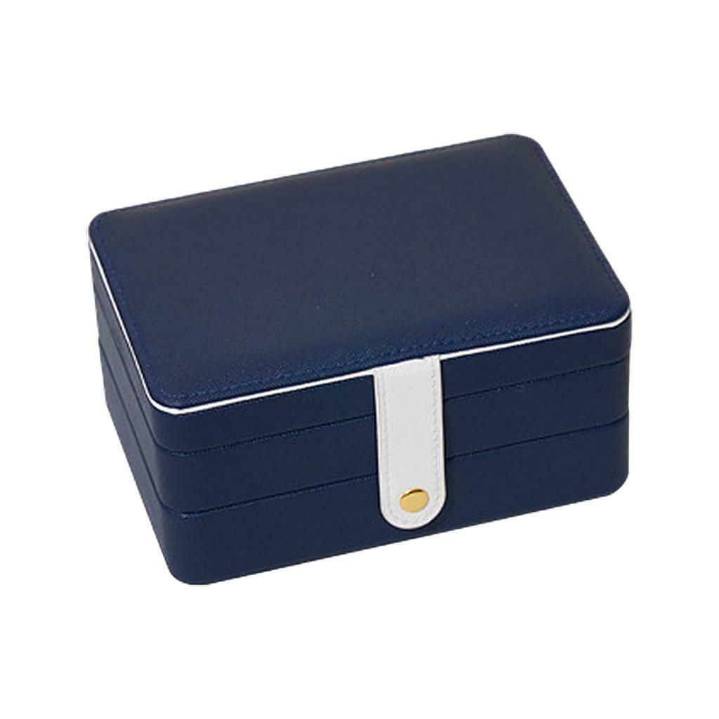 2x Doubel Layer Jewelry Box Studs Earrings Holder Chic with hanging hooks