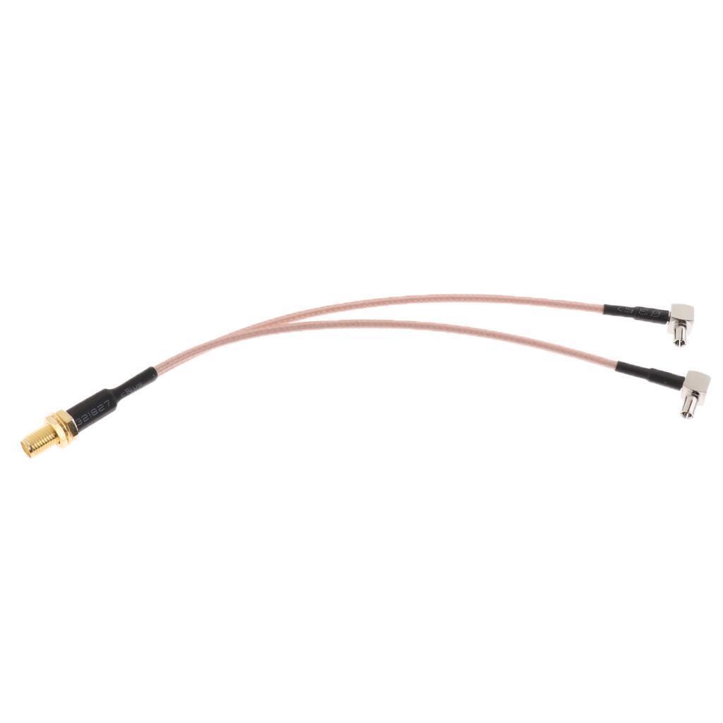 SMA female extension splitter cable to TS9 RG316 Y type connector