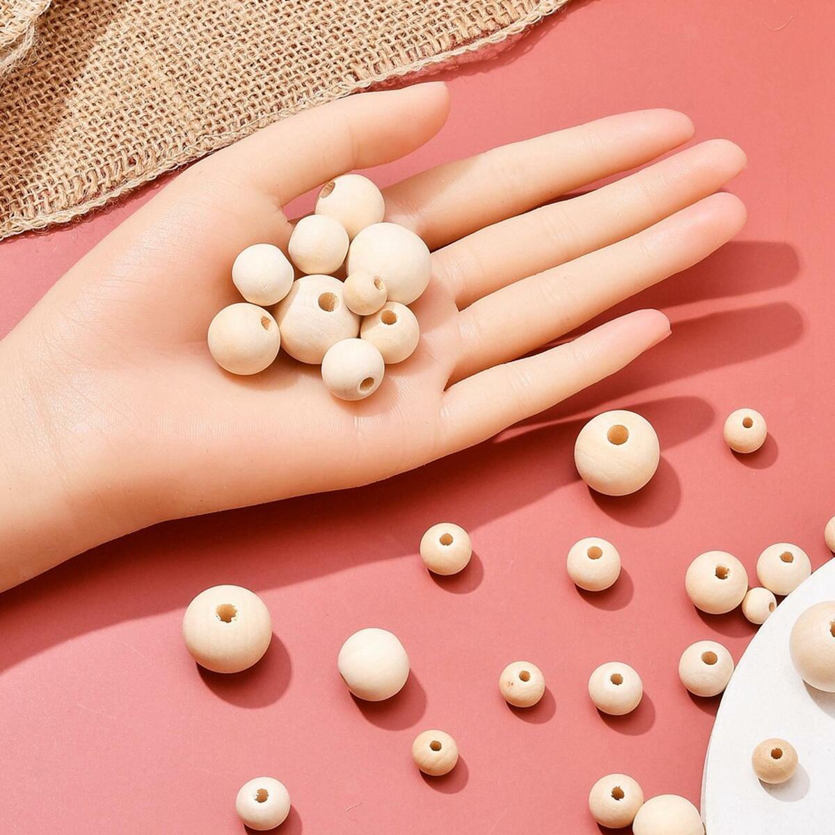 Wooden Round Spacer Bead  Supplies for Jewelry Making Farmhouse