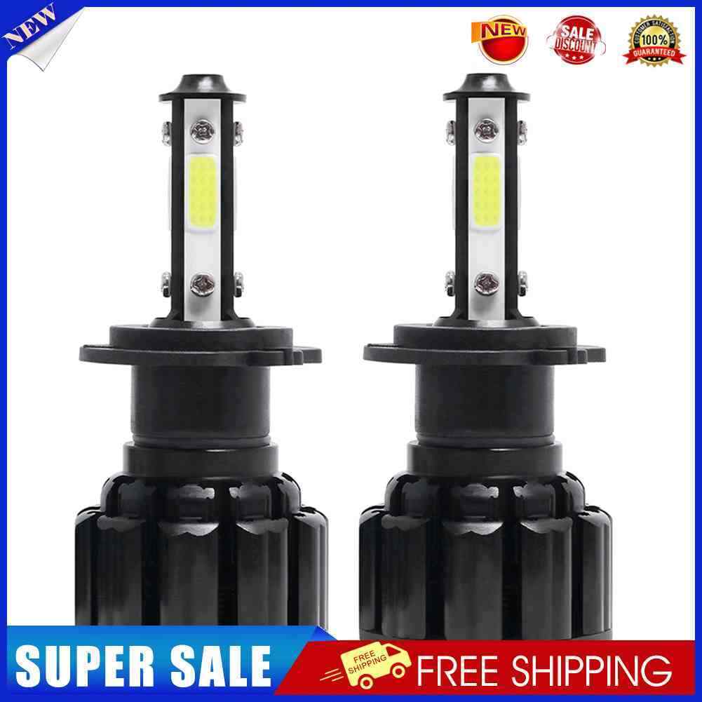 4 Sides LED Car Auto Headlight Fog Lamp Bulbs 6500K 8000LM 52W 9-32V (H7)