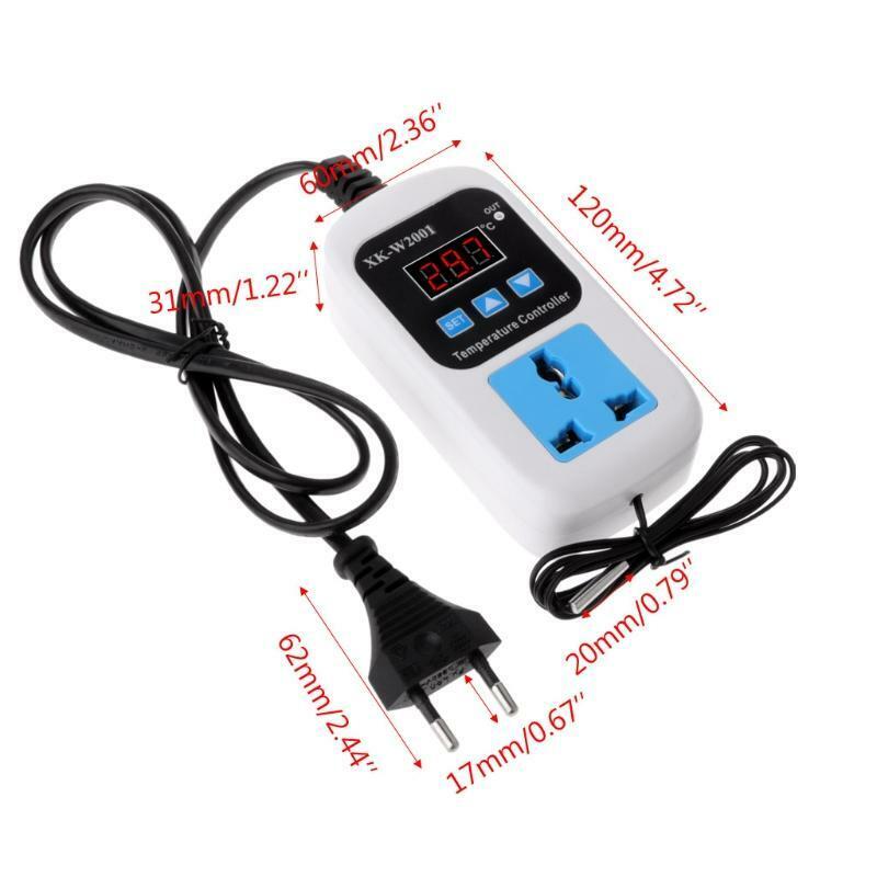 Digital Thermostat -50~110C Temperature Controller Switch AC110-220V with Socket