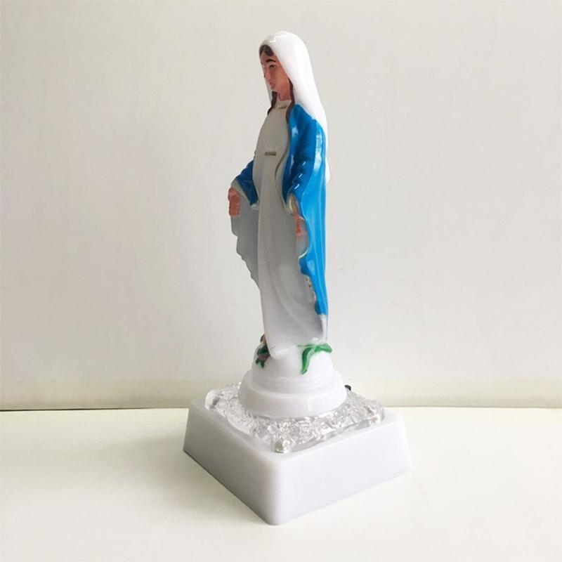 Acrylic LED Light Flashing Human Statue Collection Religious Gift Decor