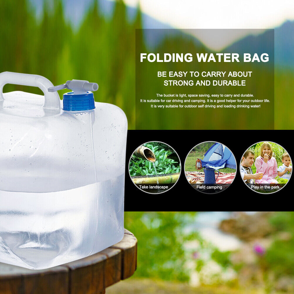 Collapsible Water Container Outdoor Hiking Fishing Camping Water Bag (15L)