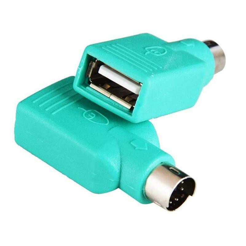 High Quality Keyboard Mouse Converter Adapter 2Pcs PS2 Male to USB A Female