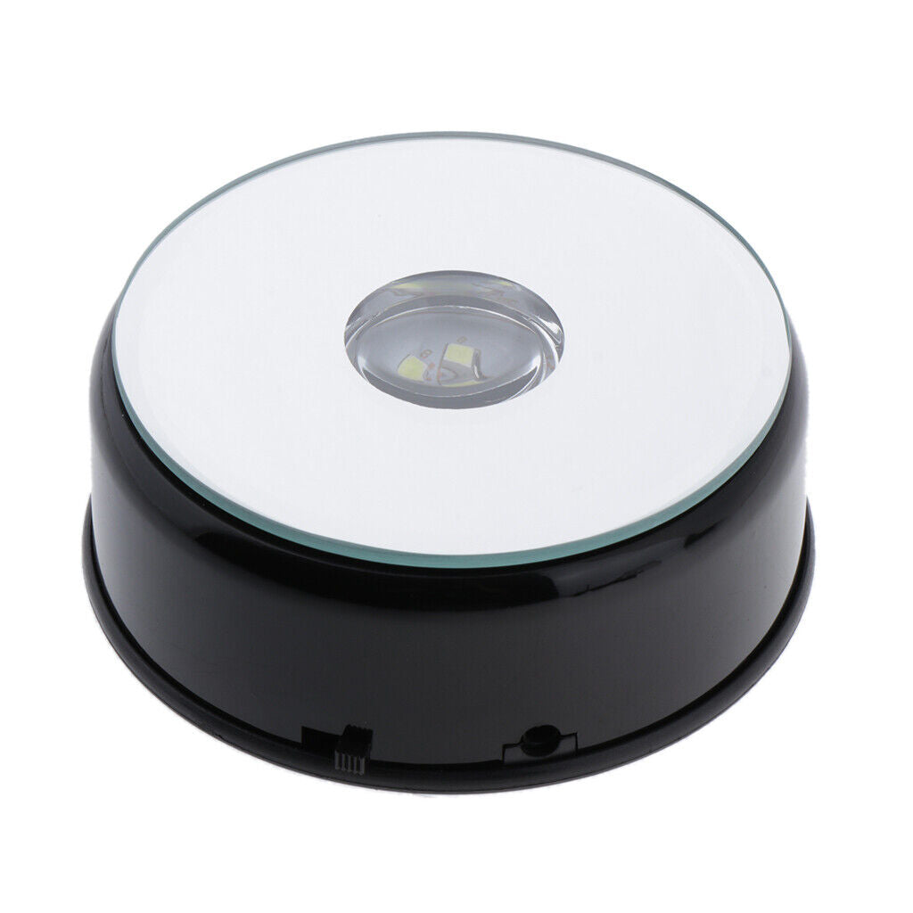 USB Powered Turntable Electric Rotating Display Stand Mirrored Holder