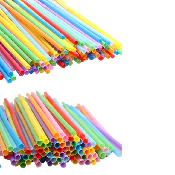 100 Pcs Flexible Plastic Bendy Mixed Colours Party Disposable Drinking Stra