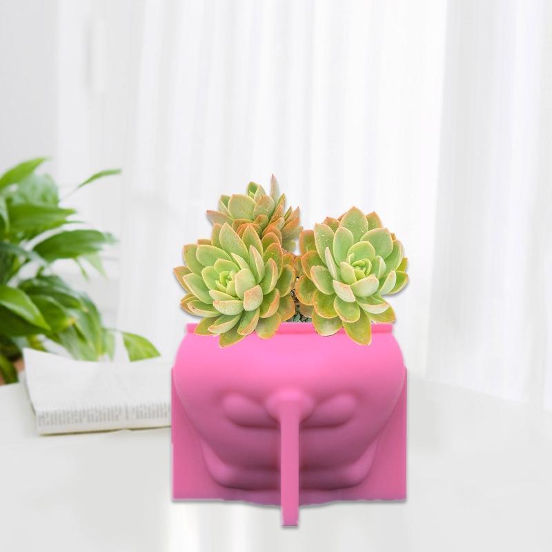 Clay Mold Silicone Dog Silicone Mould for Flower Pot Pen Holder Creative Gift