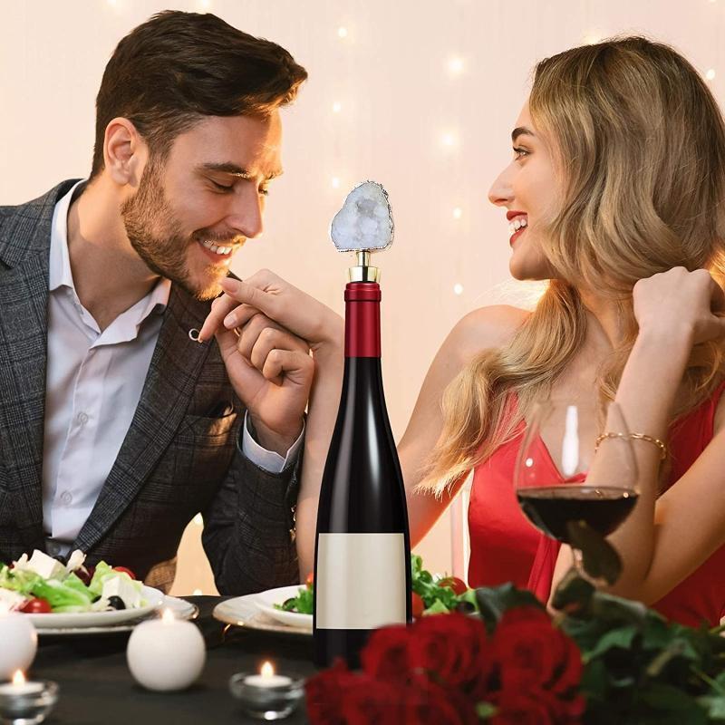 Decorative Crystal Wine & Beverage Bottle Stoppers Reusable Wine Corks Plug