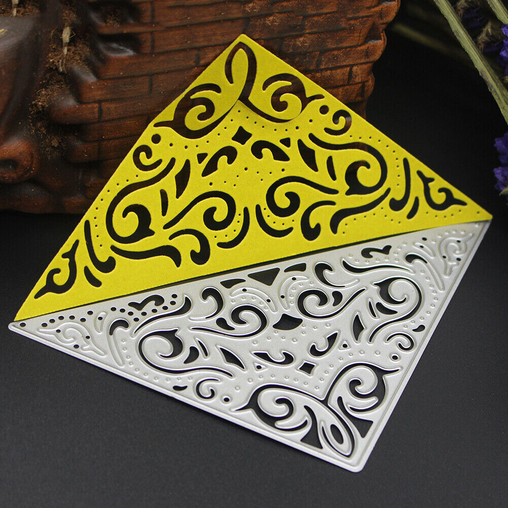 Embossing Triangle Edge Frame Cutting Dies Stencils DIY Scrapbooking Craft-