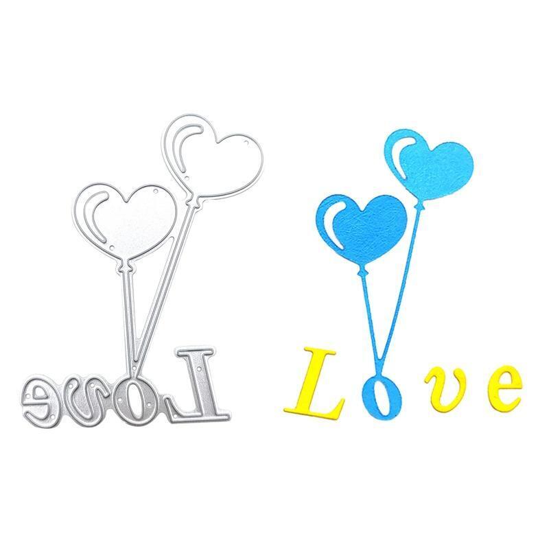 Delicate Love Balloon Metal Cutting Die Valentine Day Die Embossing Script Die