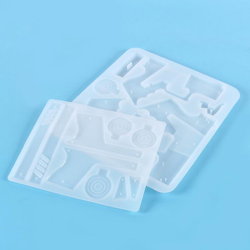 Handheld Gun Target Silicone Molds with Accessories Set Screwdriver Screw