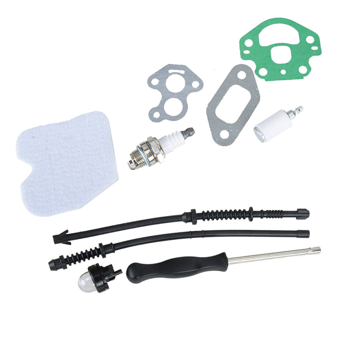 Tune Up Kit Carburetor with Air Filter Fuel Line Fit For Husqvarna 435 435E 440E
