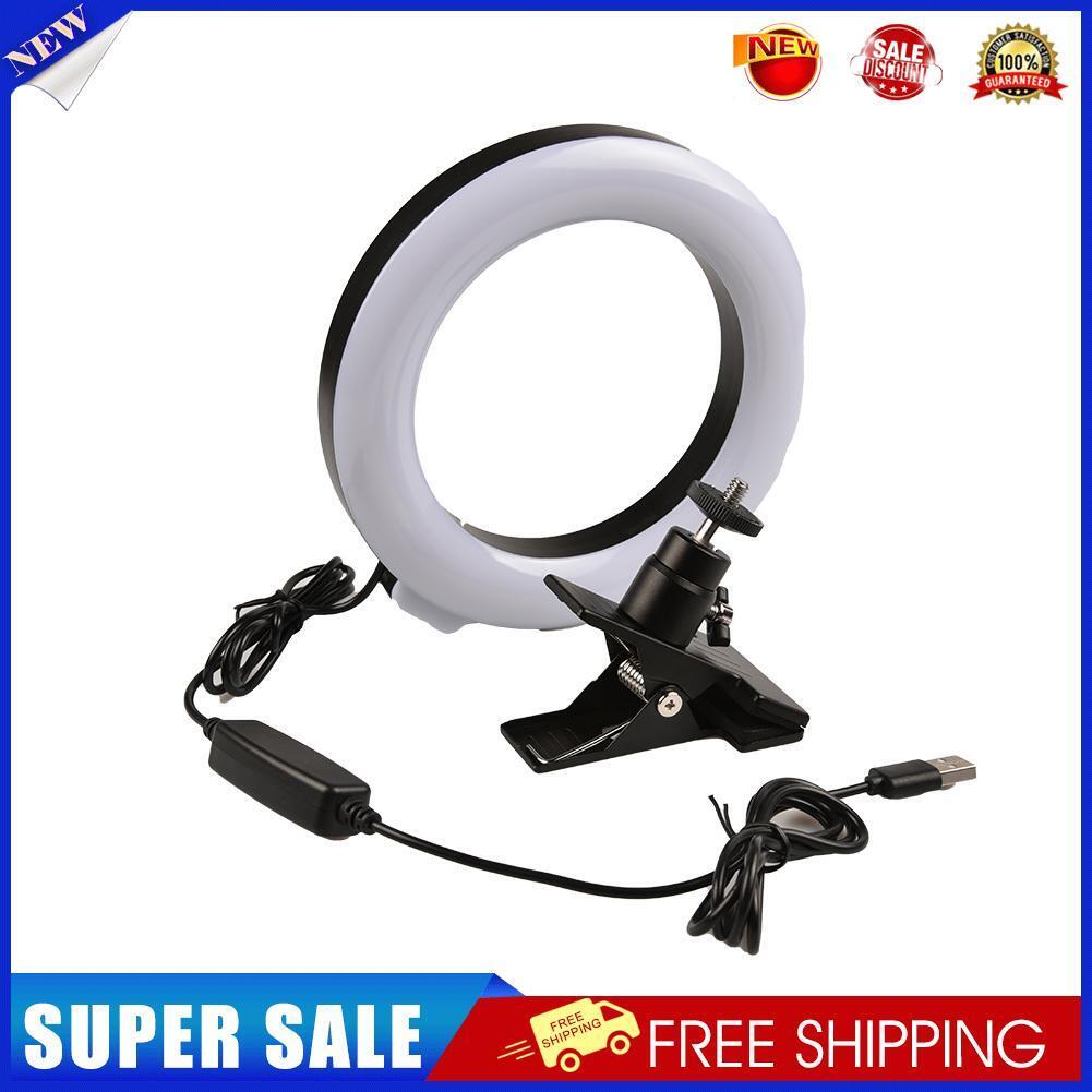 Video Conference Lighting Kit Clip on 6 inch Ring Light for Laptop Monitor