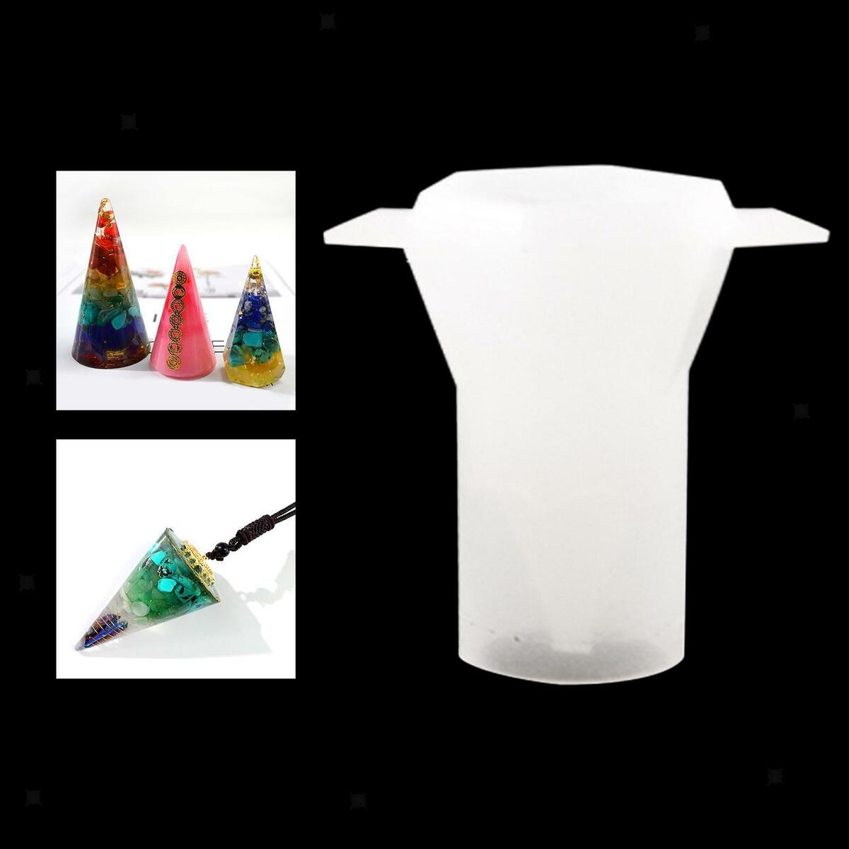 Ring Holder Cone Mold Clear Pyramid Candles Craft Mould Ornament Molds