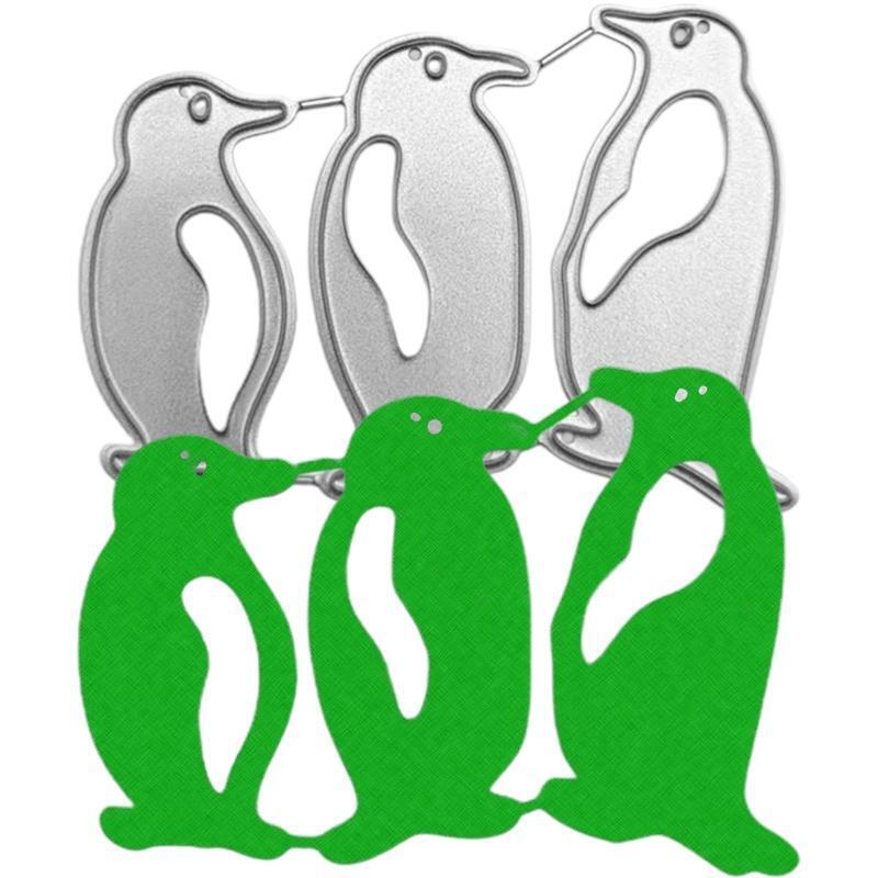 Penguins Metal Cutting Dies Stencil Scrapbooking DIY Album Stamp Paper Card