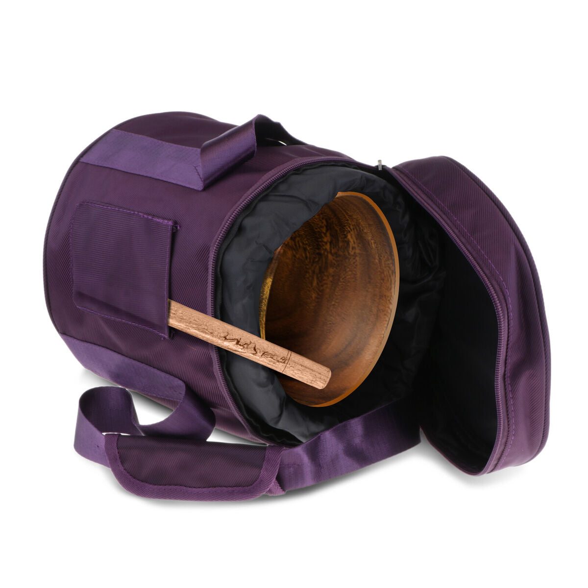 14inch  Handmade Singing Bowl Yoga Bag with Handle Accessory Dark Purple