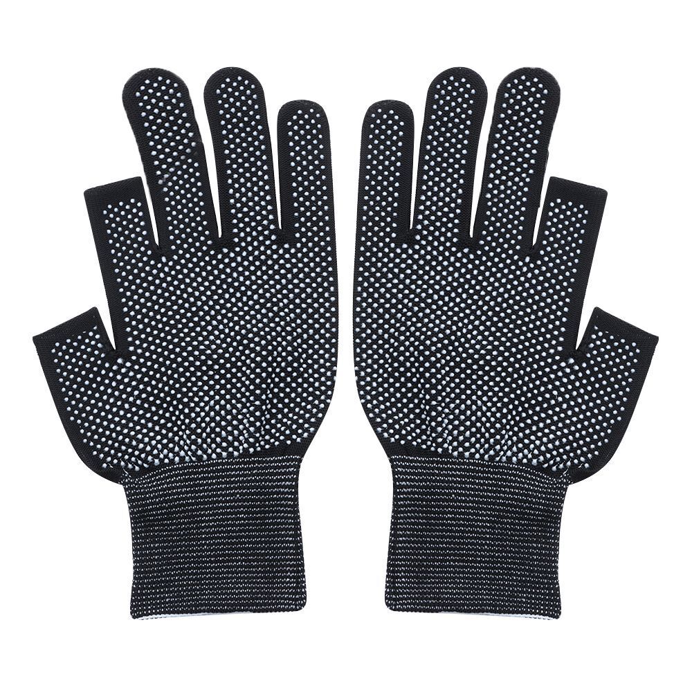 Driving Biking Mittens Anti-Slip Fishing Gloves Two Half Fingers Sun Protection