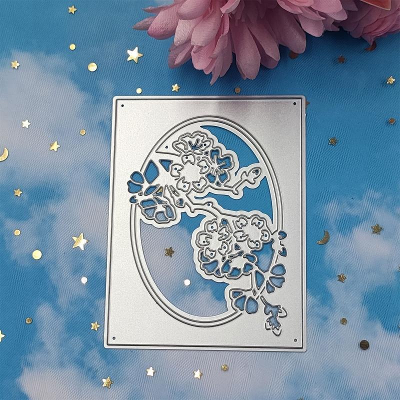 Hollow Oval Egg Metal Cutting Dies Photo Album Family Together Party Diary