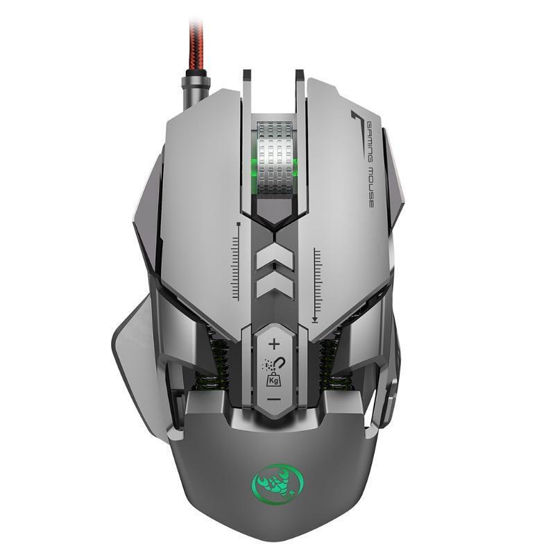 Wired Gaming Mouse 6400DPI Programmable Cool Light for Students Friends Playing