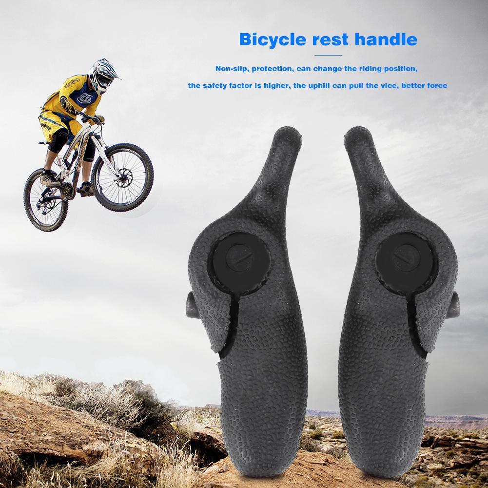 1 Pair Bike Handle Rest Bars Anti-Slip Ergonomic Bike Grip Handlebar End