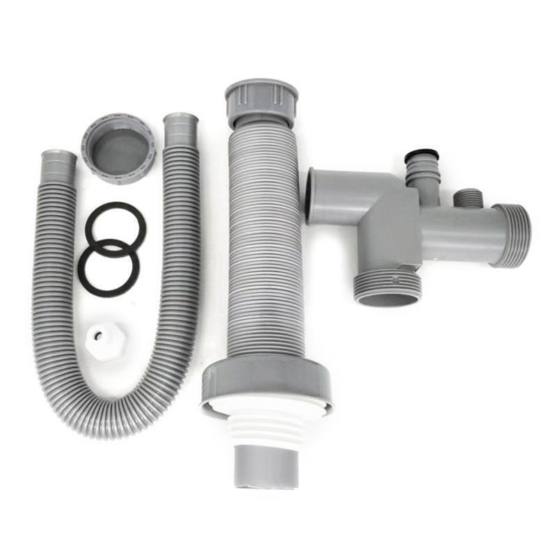 Flexible Sink Drain Pipe with Adapter Expandable Tubular Drain Tubing Pipe