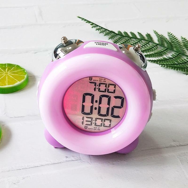 Loud Alarm Clock with Dual Alarm Non Ticking Bedside Battery Powered for Bedroom