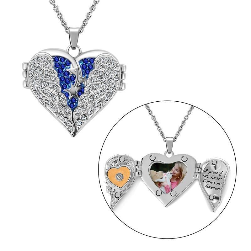 Dainty Heart Shape Urn Necklace for Ashes Personalized Cremation Jewelry for Men