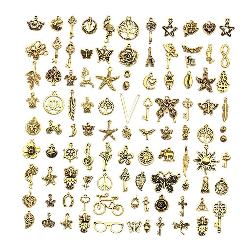 100Pcs/Set Animals Pendant Charms Owl Charms Pendants Charms for Jewelry