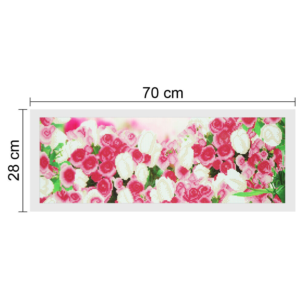 5D DIY Drill Diamond Painting Tulips Cross Stitch Embroidery Kit Home Decor