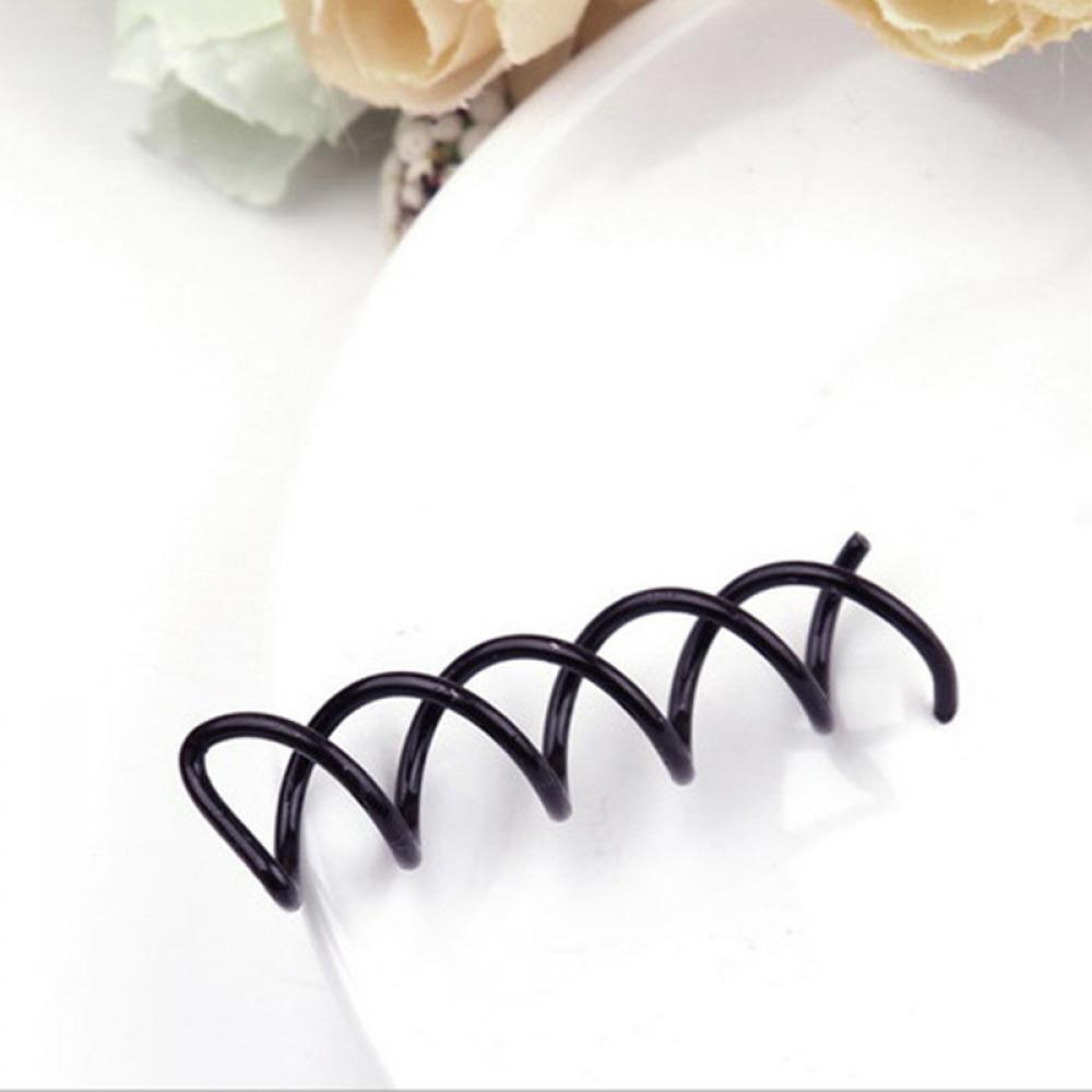 5pairs Cute Women Screw Bobby Spiral Spin Barrette Hairpin Twisted Hair Clip